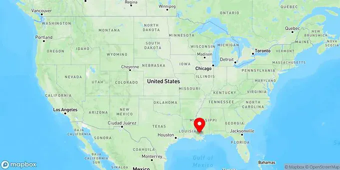 Map of Hammond, Louisiana, United States