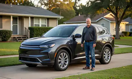 Car delivered to a driveway in Harvey, Louisiana, United States