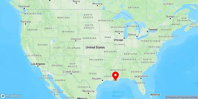 Map of Houma, Louisiana, United States