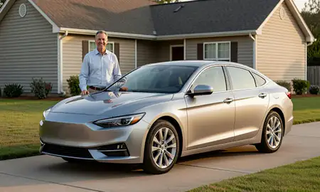 Customer with their delivered car in Kenner, Louisiana, United States