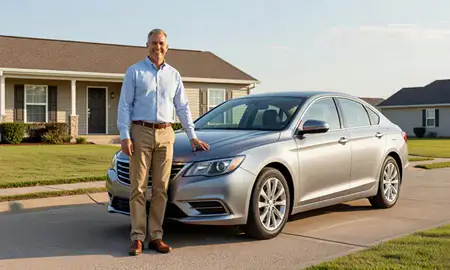 Customer with their delivered car in Laplace, Louisiana, United States