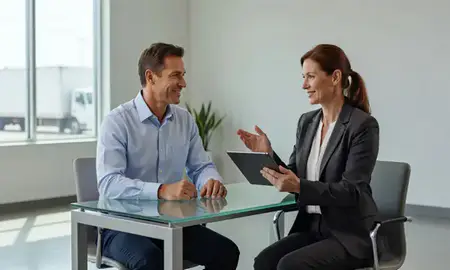 Customer discussing car shipping options in Laplace, Louisiana, United States