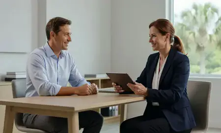Customer discussing car shipping options in Mandeville, Louisiana, United States