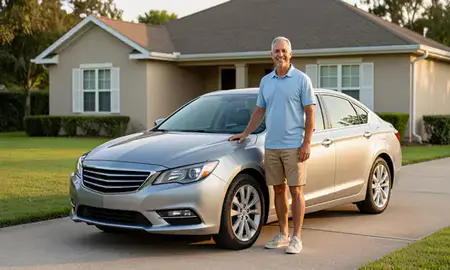 Customer with their delivered car in Metairie, Louisiana, United States