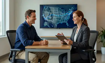 Customer discussing car shipping options in Metairie, Louisiana, United States