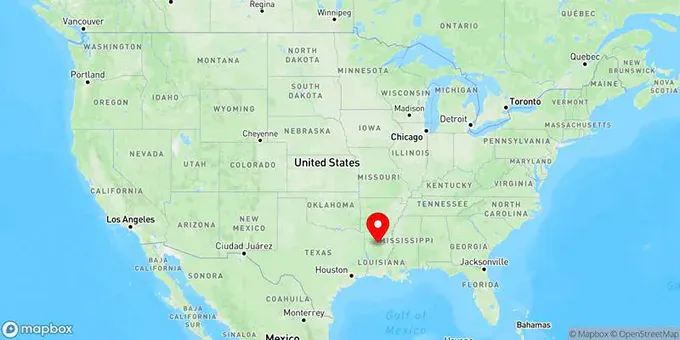 Map of Ruston, Louisiana, United States