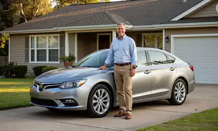 Customer with their delivered car in Shreveport, Louisiana, United States
