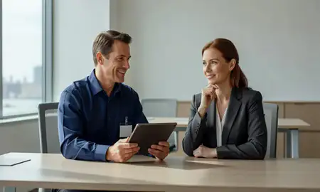 Customer discussing car shipping options in Baltimore, Maryland, United States