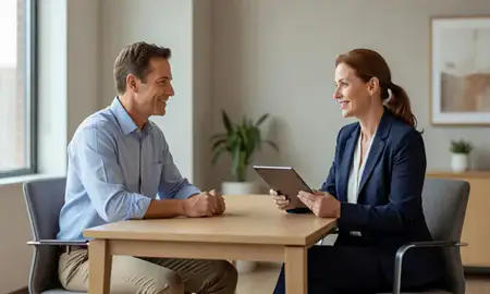 Customer discussing car shipping options in Bethesda, Maryland, United States