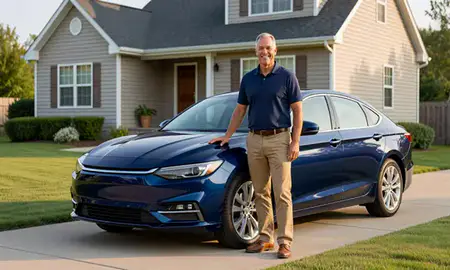 Customer with their delivered car in Clinton, Maryland, United States