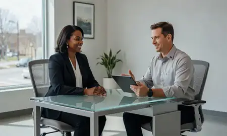 Customer discussing car shipping options in Clinton, Maryland, United States