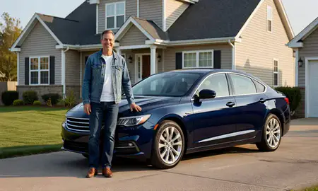 Customer with their delivered car in Hagerstown, Maryland, United States