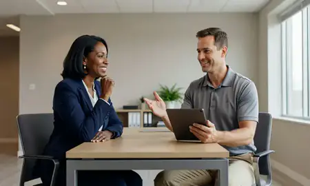 Customer discussing car shipping options in Randallstown, Maryland, United States