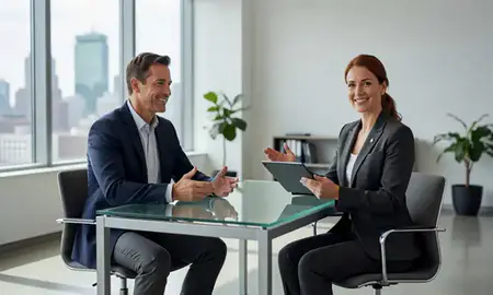 Customer discussing car shipping options in Boston, Massachusetts, United States