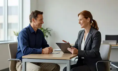 Customer discussing car shipping options in Fitchburg, Massachusetts, United States