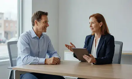 Customer discussing car shipping options in New Bedford, Massachusetts, United States