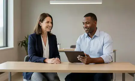 Customer discussing car shipping options in Battle Creek, Michigan, United States