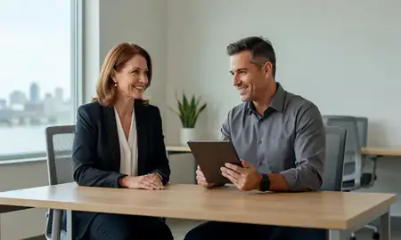 Customer discussing car shipping options in Bay City, Michigan, United States
