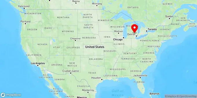 Map of Flint, Michigan, United States