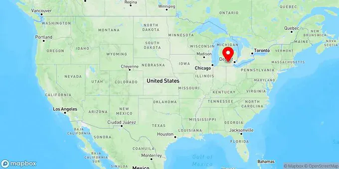 Map of Jackson, Michigan, United States