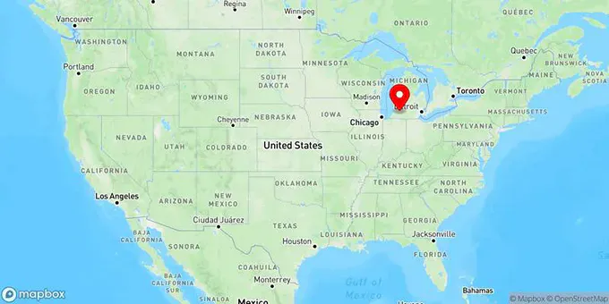 Map of Kalamazoo, Michigan, United States
