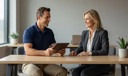 Customer discussing car shipping options in Novi, Michigan, United States