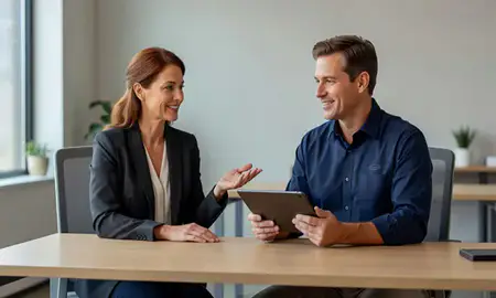 Customer discussing car shipping options in Rochester Hills, Michigan, United States