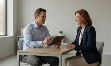 Customer discussing car shipping options in South Lyon, Michigan, United States