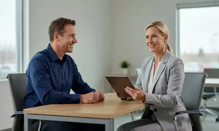 Customer discussing car shipping options in Sterling Heights, Michigan, United States
