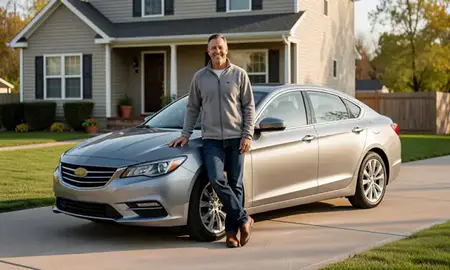 Customer with their delivered car in Taylor, Michigan, United States