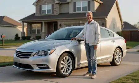 Customer with their delivered car in Troy, Michigan, United States