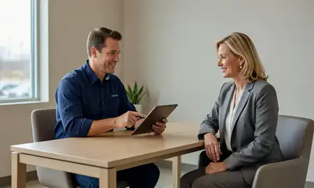 Customer discussing car shipping options in Inver Grove Heights, Minnesota, United States