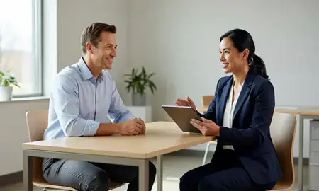 Customer discussing car shipping options in Maple Grove, Minnesota, United States