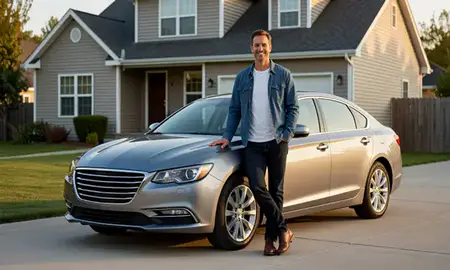 Customer with their delivered car in Minneapolis, Minnesota, United States