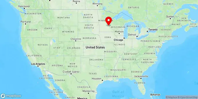 Map of Roseville, Minnesota, United States