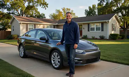 Customer with their delivered car in St. Cloud, Minnesota, United States