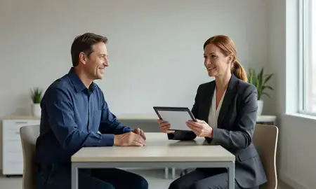 Customer discussing car shipping options in Woodbury, Minnesota, United States