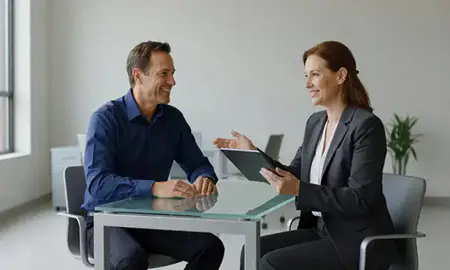 Customer discussing car shipping options in Columbus, Mississippi, United States