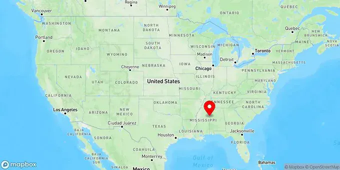 Map of Columbus, Mississippi, United States
