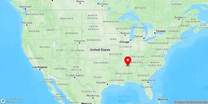 Map of Corinth, Mississippi, United States