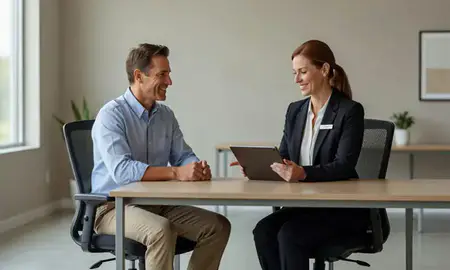 Customer discussing car shipping options in Gautier, Mississippi, United States