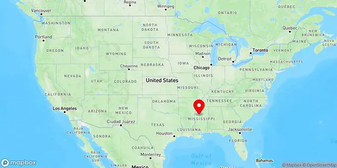 Map of Greenwood, Mississippi, United States