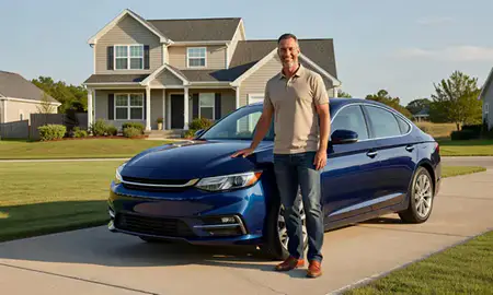 Customer with their delivered car in Horn Lake, Mississippi, United States
