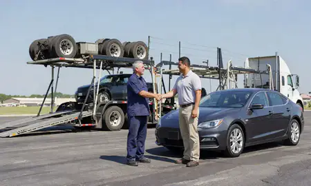 Vehicle owner beside their delivered car in Horn Lake, Mississippi, United States