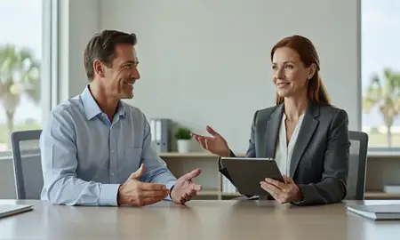 Customer discussing car shipping options in Long Beach, Mississippi, United States