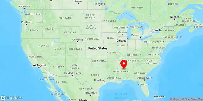 Map of Starkville, Mississippi, United States