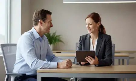 Customer discussing car shipping options in Ballwin, Missouri, United States