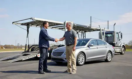Vehicle owner beside their delivered car in Belton, Missouri, United States