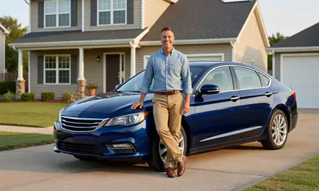 Customer with their delivered car in Cape Girardeau, Missouri, United States