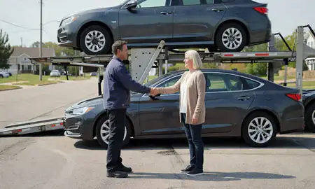 Vehicle owner beside their delivered car in Cape Girardeau, Missouri, United States